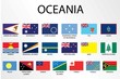 Alphabetical Country Flags for the Continent of Oceania