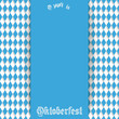 Bavarian Oktoberfest Flyer Blue Centre