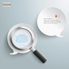 Canvas Print - Loupe 2 Round Speech Bubbles
