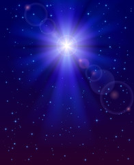 Wall Mural - christmas star in the sky