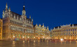 Brussels - Grote Markt square and Grand palace in evening.