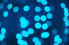 Abstract Background - Bright Blue Lights Bokeh