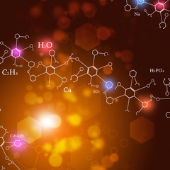 Wall Mural - abstract chemistry background