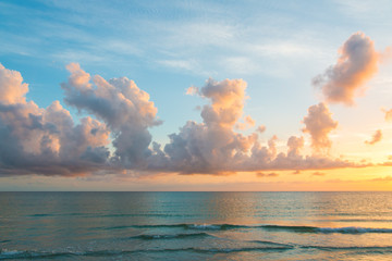 Sunset on the Atlantic ocean