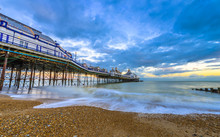 Eastbourne Pier And Beach, East Sussex, England, UK