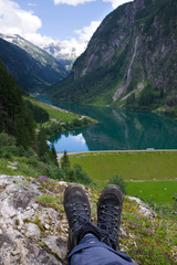 Wall Mural - Stillup Speichersee - Zillertal - Alpen