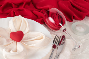 Valentine Day table setting