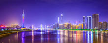 Guangzhou, China Panorama Skyline On The Pearl River