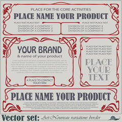 Wall Mural - Border style labels on different topics
