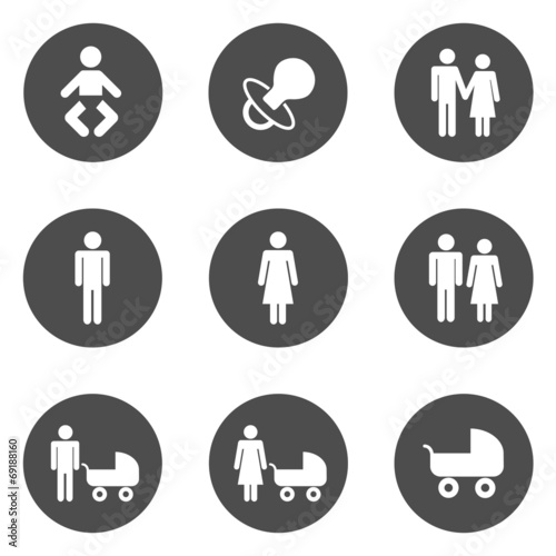 Icon Set Familie Piktogramme Kaufen Sie Diese Vektorgrafik Und Finden Sie Ahnliche Vektorgrafiken Auf Adobe Stock Adobe Stock