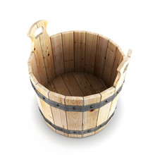 Open Wooden Bucket