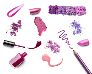 Wall Mural - make up beauty lipstick nail polish liquid powder mascara pencil