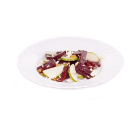 Wall Mural - Beet salad with pear and feta cheese.