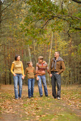 Wall Mural - Happy family in forest