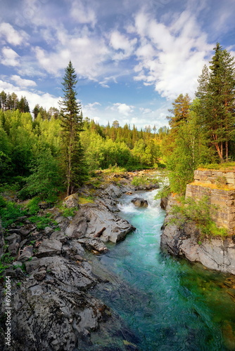 Fototapeta na wymiar Piękny krajobraz Norweski