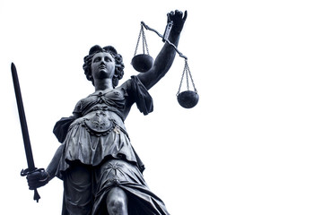 lady justice stature n germany, frankfurt