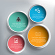 Abstract 3D circle infographics design