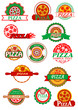 © Vector Tradition - Italian pizza, banners, emblems and labels set