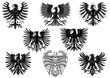 Heraldic royal medieval eagles