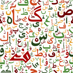 Wall Mural - Arabic seamless script pattern