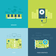 © Sentavio - Flat design vector illustration pc spare parts