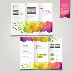 Wall Mural - modern template for advertising concept brochure with geometric