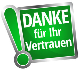 Sticker - Danke für Ihr Vertrauen!