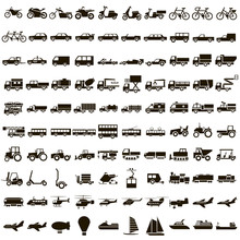 100 Vector Icons Of Transport