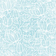 Blue lace flowers textile seamless pattern background