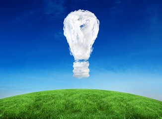Aufkleber - Composite image of cloud light bulb