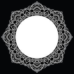 Canvas Print - Round lace pattern. Mandala. Vector illustration.