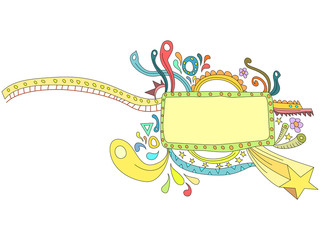 Ornamental colorful banner