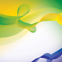 Wall Mural - Vector background in Brazil flag color concept.