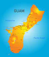 Poster - Guam map