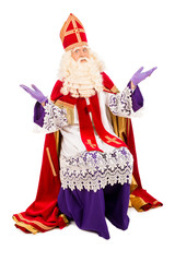 Wall Mural - Sinterklaas on white background