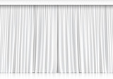Fototapeta  - Vector White Curtains Isolated on White Background