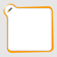 Poster - orange text box for any text with pencil