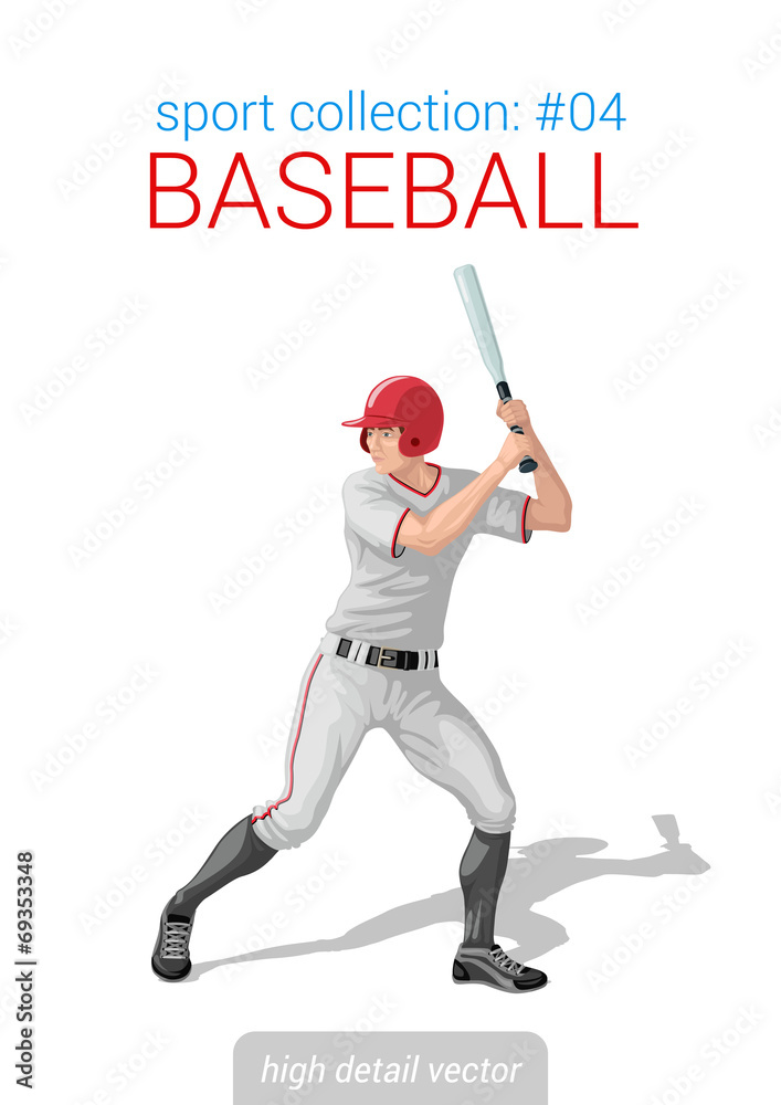 Photo Art Print Sportsmen Vector Collection Baseball Batter Bat Photo Art Print Sportsmen Vector Collection Baseball Batter Bat Position Sport Ukposters