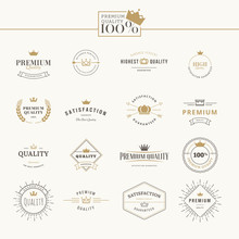 Set Of Premium Quality Labels And Badges