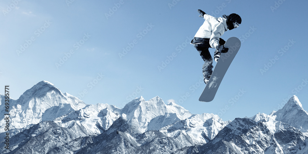 Snowboarding sport - obrazy, fototapety, plakaty 