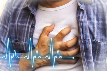 Men with chest pain - heart attack