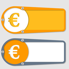 Poster - set of two boxes for any text with euro symbol