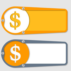 Poster - set of two boxes for any text with dollar symbol