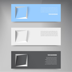 Wall Mural - vector banners and squares. color set