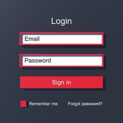 Poster - Member login form on dark background