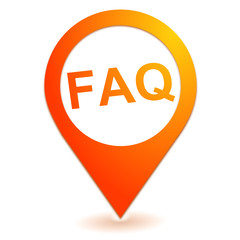 Sticker - faq sur symbole localisation orange