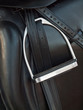 stirrup at dressage saddle. close up