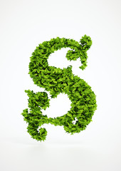 Wall Mural - ecology letter s symbol with white background