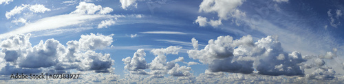 Fototapeta dla dzieci Blue sky with cloud, panoramic sky background.