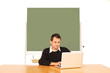 © Peter Atkins - junger Lehrer mit Laptop